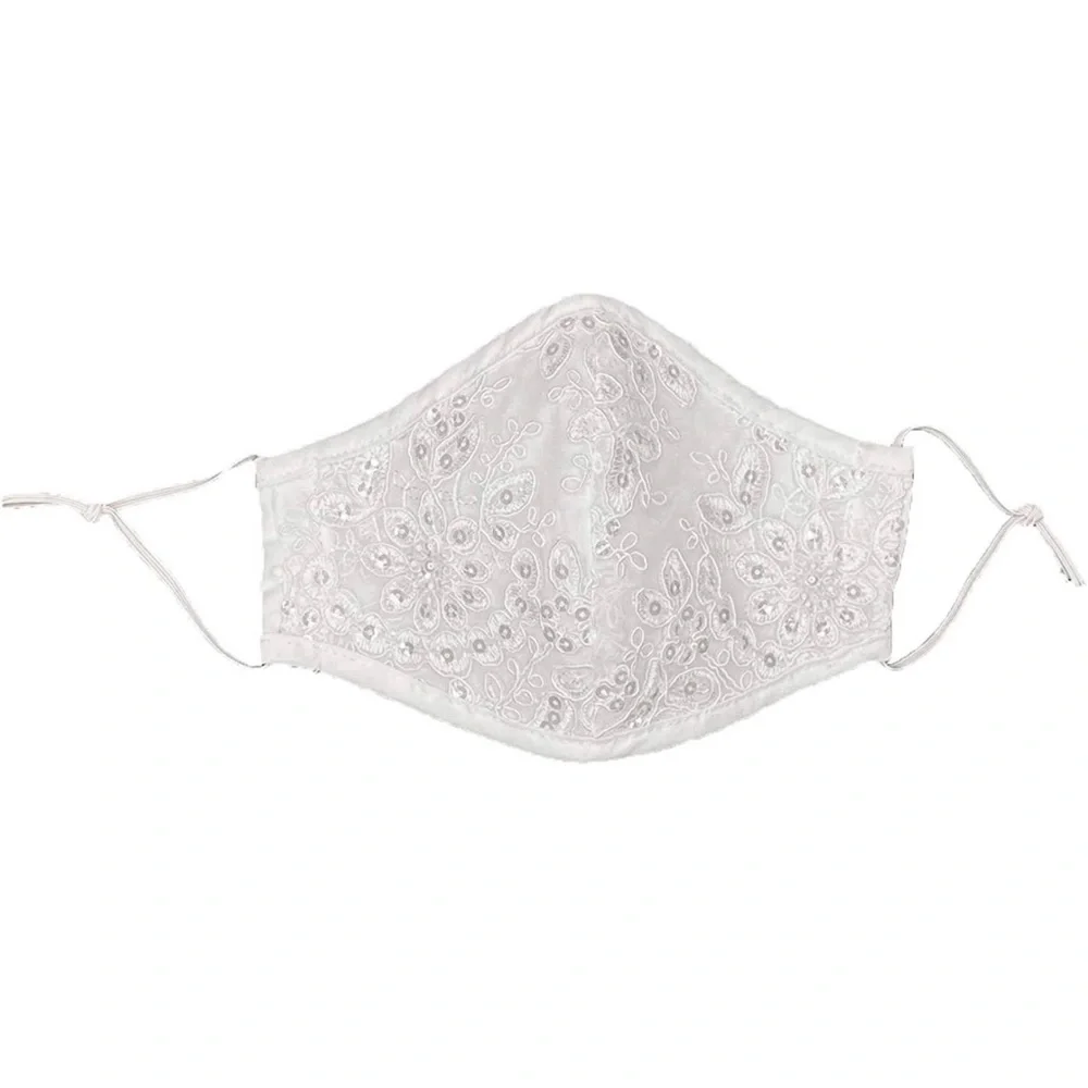 Little girls adjustable wedding face mask